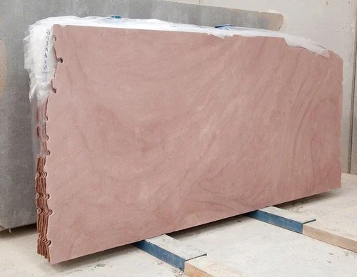 Jodhpur pink sandstone slab, honed finish