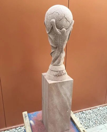 Hand-carved sandstone artifact